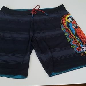 SULLEN ART MEN'S SUPER STRETCH BOARD SHORTS SIZE 34